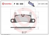 Sada brzdových destiček BREMBO P65030 - PORSCHE