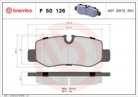 Sada brzdových destiček BREMBO P50126 - MERCEDES-BENZ