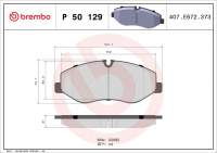 Sada brzdových destiček BREMBO P50129 - MERCEDES-BENZ
