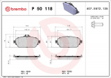 Sada brzdových destiček BREMBO P50118 - MERCEDES-BENZ
