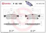 Sada brzdových destiček BREMBO P50109 - MERCEDES-BENZ