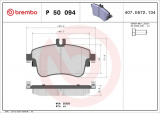 Sada brzdových destiček BREMBO P50094 - MERCEDES-BENZ