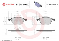 Sada brzdových destiček BREMBO P24061X - FORD, MAZDA, VOLVO