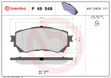 Sada brzdových destiček BREMBO P49048 - MAZDA