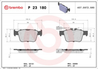Sada brzdových destiček BREMBO P23180 - ALFA ROMEO, MASERATI