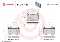Sada brzdových destiček BREMBO P23183 - ALFA ROMEO
