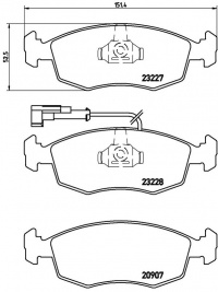 Sada brzdových destiček BREMBO P23121 - FIAT