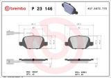 Sada brzdových destiček BREMBO P23146 - ABARTH, FIAT