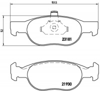 Sada brzdových destiček BREMBO P23125 - FIAT, LANCIA