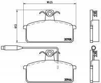 Sada brzdových destiček BREMBO P23024 - LANCIA Sada brzdových destiček BREMBO P23024 - LANCIA