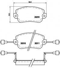 Sada brzdových destiček BREMBO P23007 - LANCIA