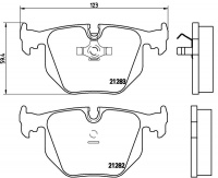 Sada brzdových destiček BREMBO P06016 - BMW, MASERATI