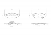 Sada brzdových destiček BREMBO P11031