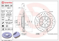 Brzdový kotouč BREMBO 09.5843.3X