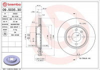 Brzdový kotouč BREMBO 09.5035.30 - SAAB