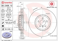 Brzdový kotouč BREMBO 09.C408.13 - BMW