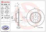 Brzdový kotouč BREMBO 09.5036.14 - VOLVO