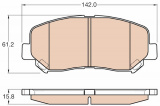 Sada brzdových destiček TRW GDB3562
