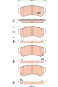 Sada brzdových destiček TRW GDB3501 -