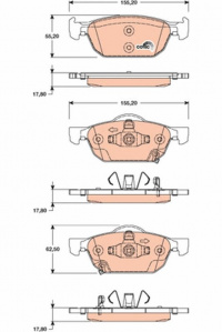 Sada brzdových destiček TRW GDB3476 - HONDA ACCORD 08-