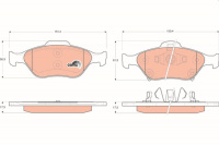 Sada brzdových destiček TRW GDB3457 - TOYOTA YARIS 1.0 VVTi 06-