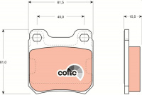 Sada brzdových destiček TRW GDB915 - OPEL OMEGA A