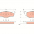 Sada brzdových destiček TRW GDB1274 - VW POLO