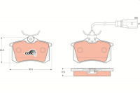Sada brzdových destiček TRW GDB1415 - VW SHARAN, GALAXY