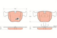 Sada brzdových destiček TRW GDB1261 - BMW 7