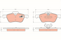 Sada brzdových destiček TRW GDB1476 - MINI COOPER ONE