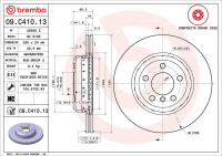 Brzdový kotouč BREMBO 09.C410.13 - BMW