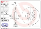 Brzdový kotouč BREMBO 09.8689.11 - AUDI