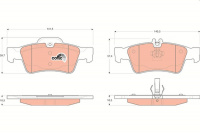 Sada brzdových destiček TRW GDB1546 - MERCEDES W211 E
