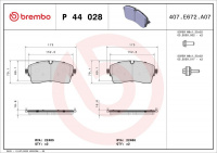 Sada brzdových destiček BREMBO P44028