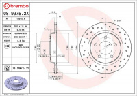 Brzdový kotouč BREMBO 08.9975.2X