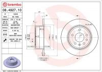 Brzdový kotouč BREMBO 08.4927.10 - OPEL