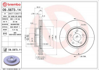 Brzdový kotouč BREMBO 09.5673.11