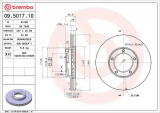 Brzdový kotouč BREMBO 09.5017.10 - TOYOTA, VW