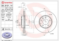 Brzdový kotouč BREMBO 09.9131.11