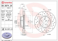 Brzdový kotouč BREMBO 09.5674.2X