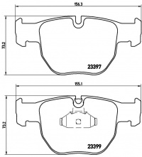 Sada brzdových destiček BREMBO P44012 - LAND ROVER