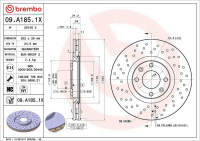 Brzdový kotouč BREMBO 09.A185.1X