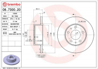 Brzdový kotouč BREMBO 08.7300.20 - IVECO