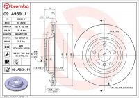 Brzdový kotouč BREMBO 09.A959.11 - MERCEDES-BENZ