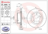 Brzdový kotouč BREMBO 09.A966.10 - TOYOTA