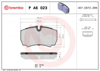 Sada brzdových destiček BREMBO PA6023 - IVECO