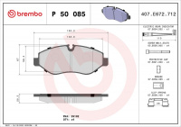 Sada brzdových destiček BREMBO P50085