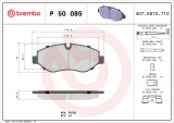 Sada brzdových destiček BREMBO P50085