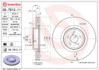 Brzdový kotouč BREMBO 09.7812.11 - SUBARU