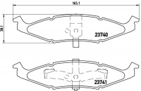 Sada brzdových destiček BREMBO P11009 - CHRYSLER, DODGE, PLYMOUTH